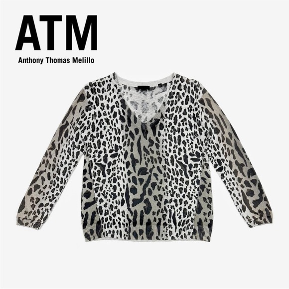 ATM/Anthony Thomas Melillo leopard sweater - Picture 4 of 4